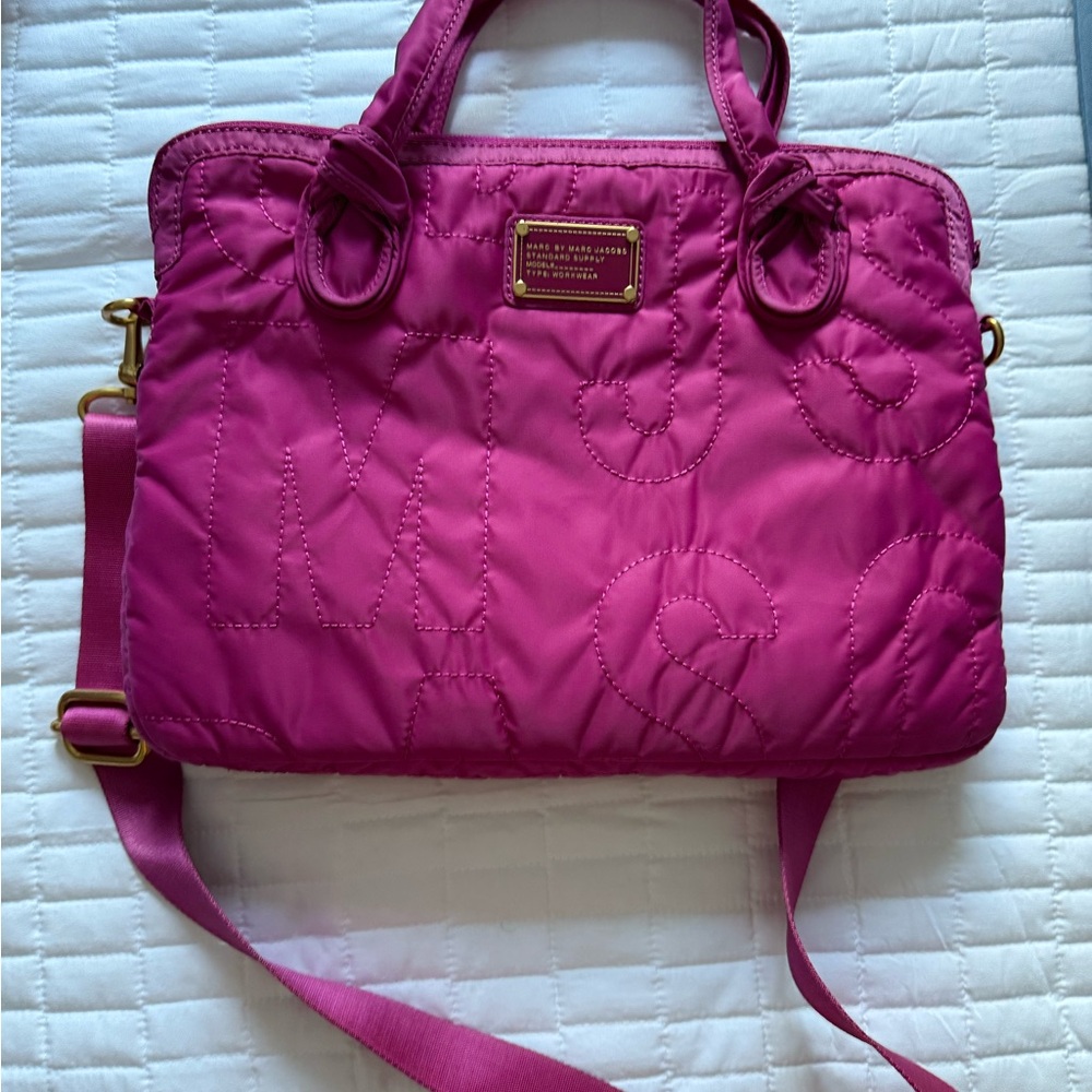 Marc Jacobs Pink Quilted Laptop Bag